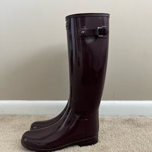 Cherry Brandy Hunter Original Refined High Gloss Waterproof Rain Boot